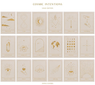 Cosmic Intentions, Intention Card Set, Gold Edition - Water Moon Shop